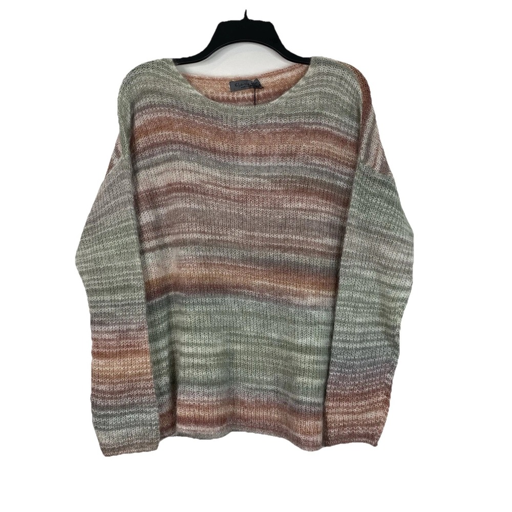 Elsamanda Women's Sz L Sweater Long‎ Sleeve Mohair Wool Alpaca Lightweight